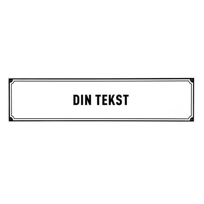 Hovedbilde Gateskilt svart 14x60 cm