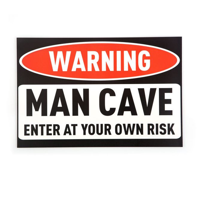 Hovedbilde Man cave skilt. Enter at your own risk