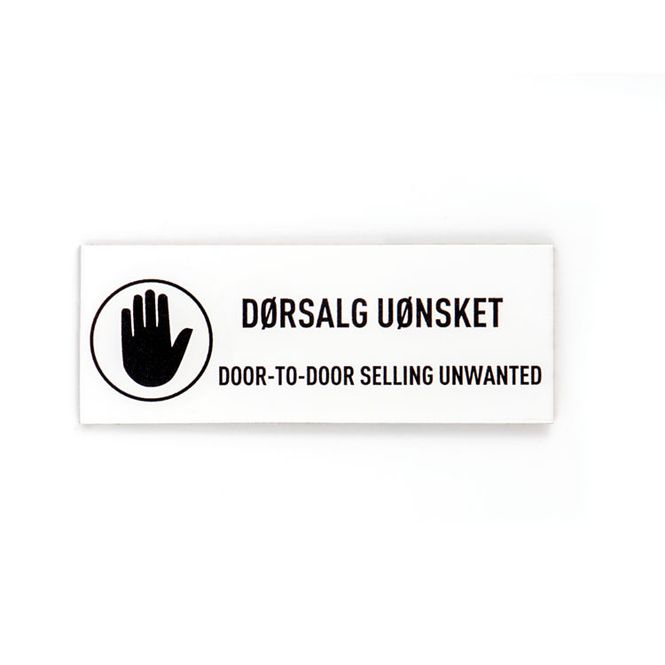 Hovedbilde Dørsalg uønsket hånd -hvitlakkert aluminium    ...