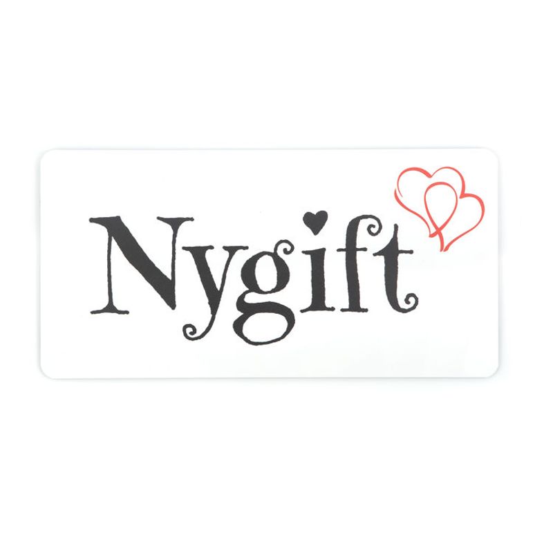 Nygiftskilt hvit plate 15x30 cm
