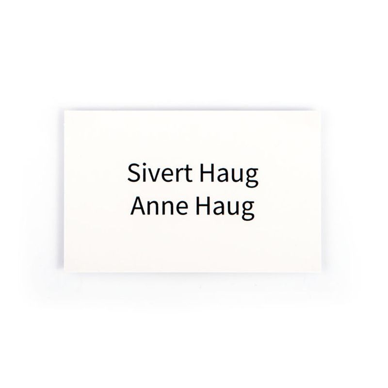 Postkasseskilt -plast for luke      5,8x9,2 cm