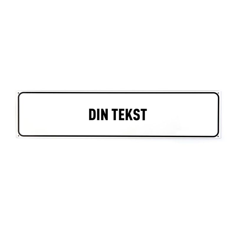 Gateskilt rund ramme 14x60 cm