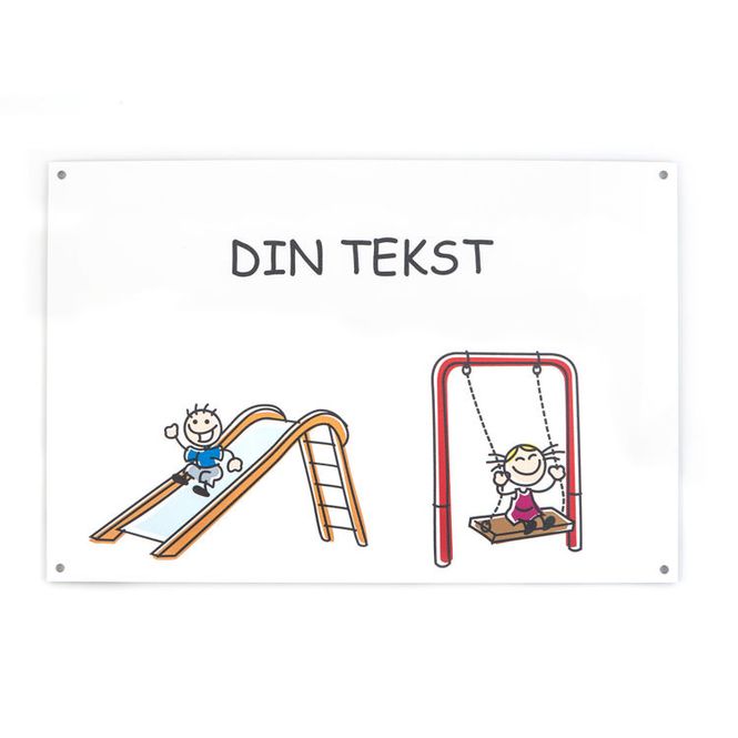 Hovedbilde Lukk porten -din tekst 20x30 cm