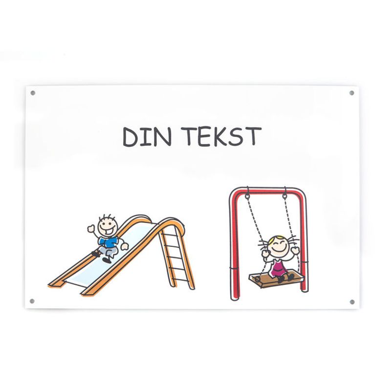 Lukk porten -din tekst 20x30 cm