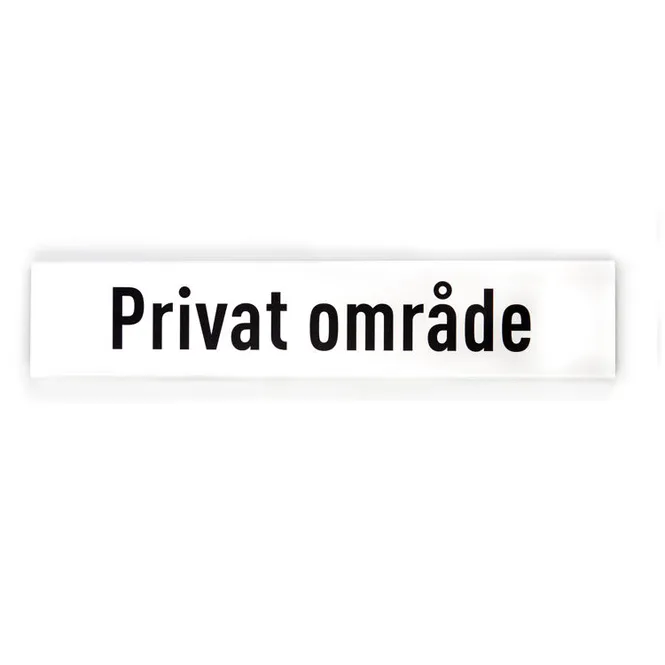 Hovedbilde Privat område -for stolpe 10x50 cm