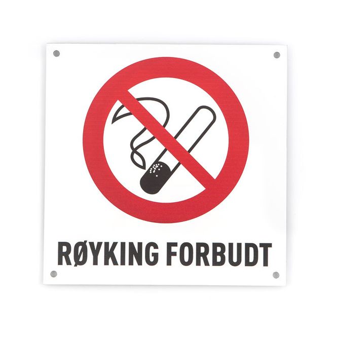 Hovedbilde Røyking forbudt 15x15 cm