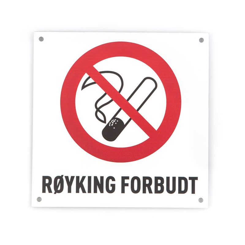 Røyking forbudt 15x15 cm