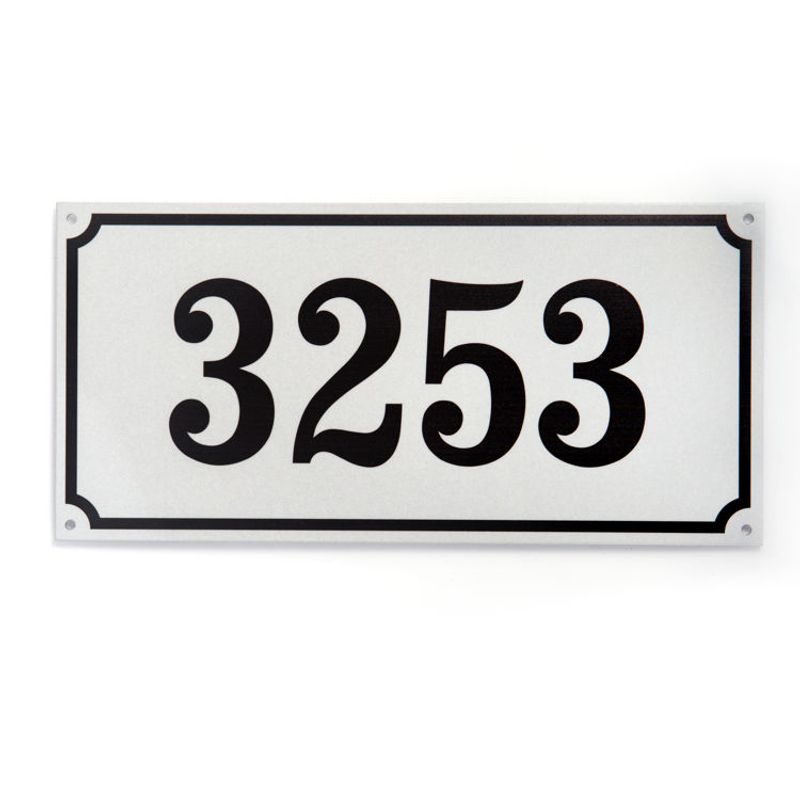 Husnummer med refleks 13,5x28 cm