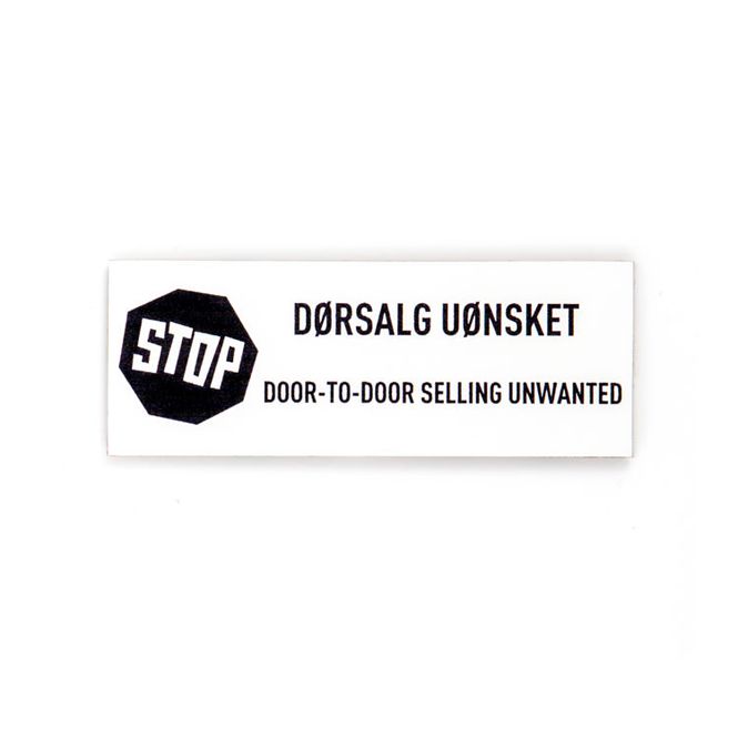 Hovedbilde Dørsalg uønsket stop -hvitlakkert aluminium      ...