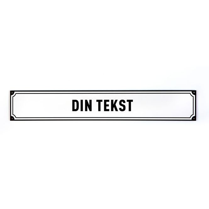 Hovedbilde Gateskilt svart 9x55 cm