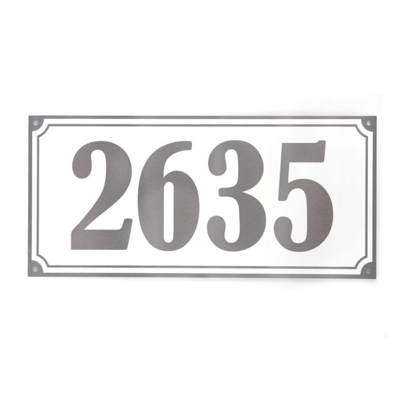 Husnummer grå  14x30 cm.