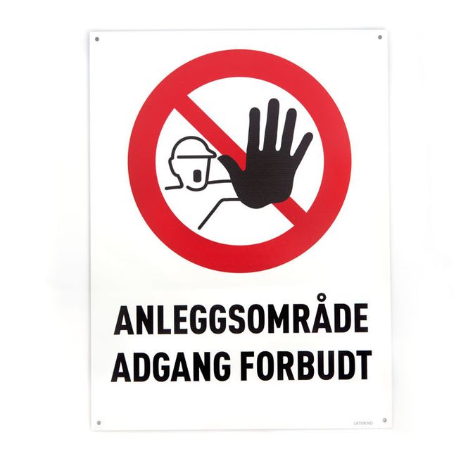 Hovedbilde Anleggsområde skilt