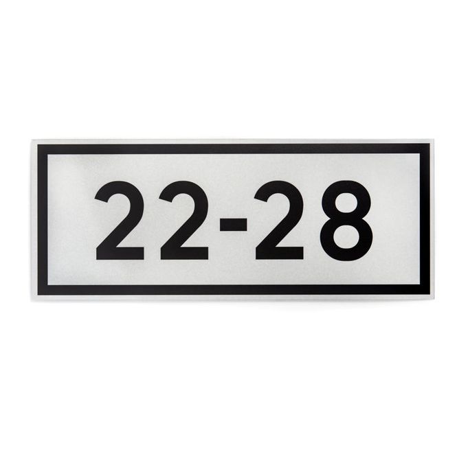 Hovedbilde Husnummer på tilvisningsskilt - dobbeltsidig  ...