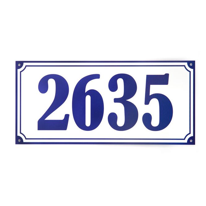 Hovedbilde Husnummer blå  14x30 cm.