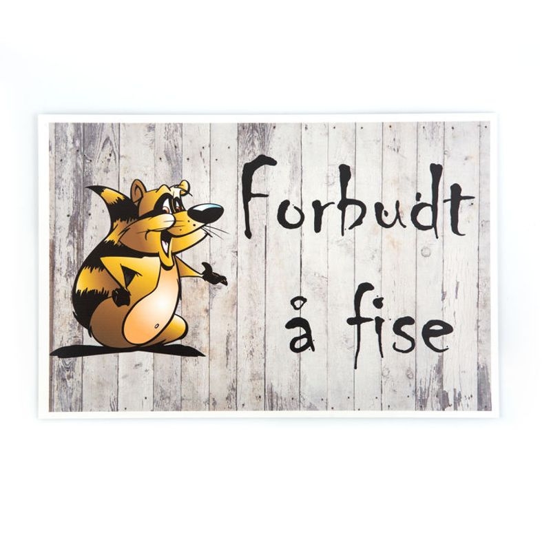 Fising forbudt skilt
