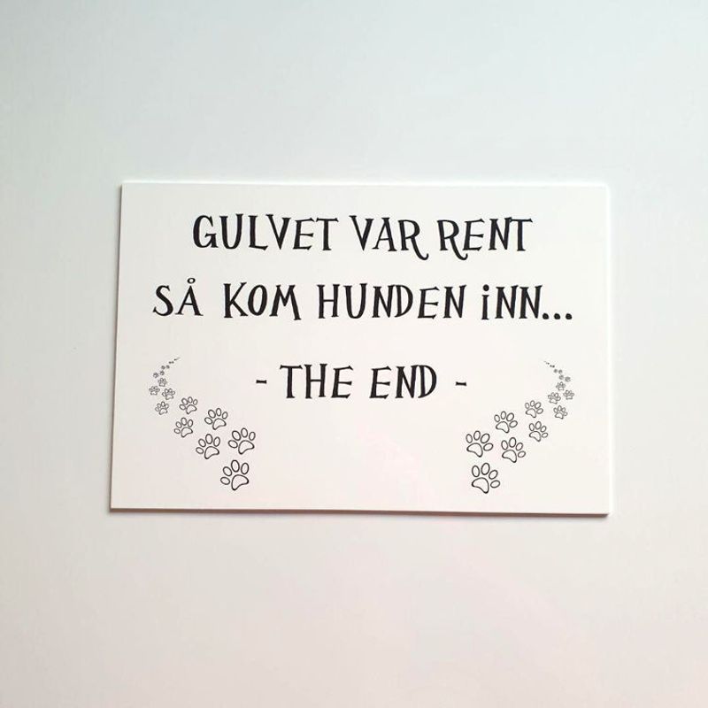 Hunden var her