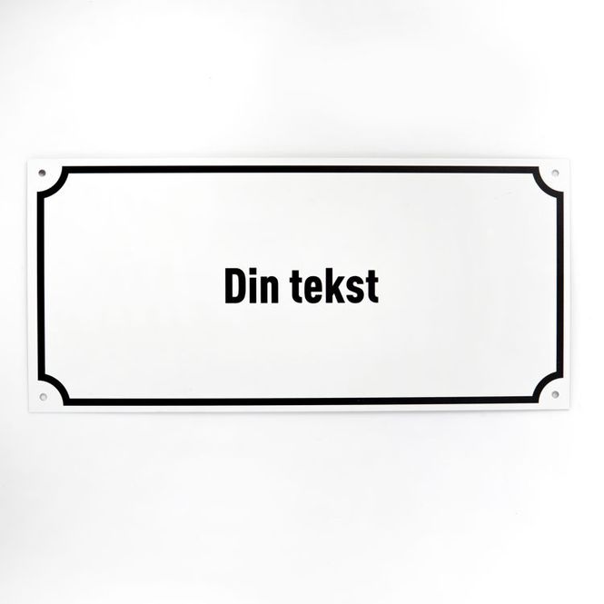 Hovedbilde Husnummer 14x30 cm - Hvit plate