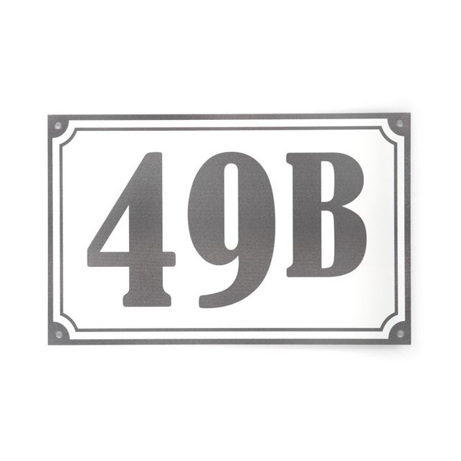 Hovedbilde Husnummer grå  14x22 cm.