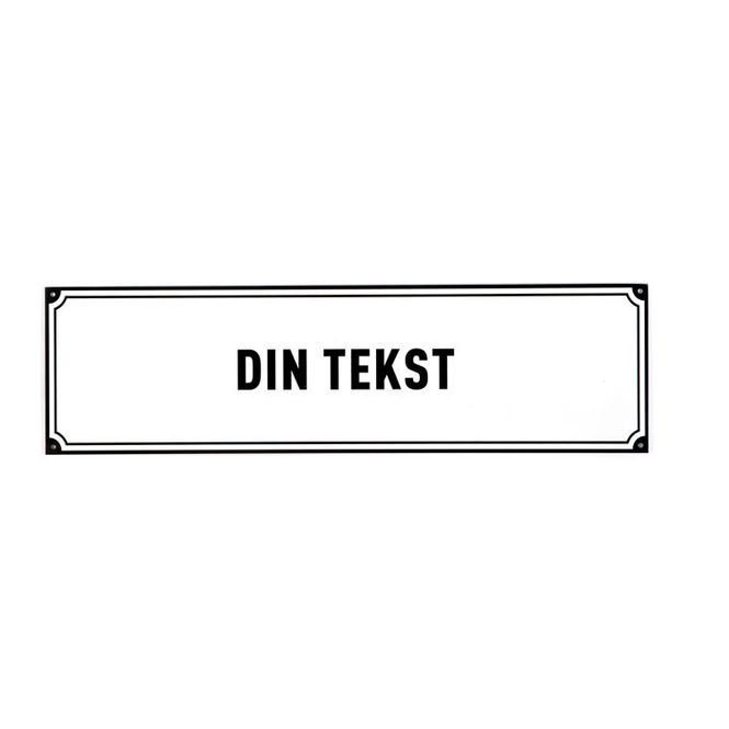 Hovedbilde Gateskilt svart 14x50 cm